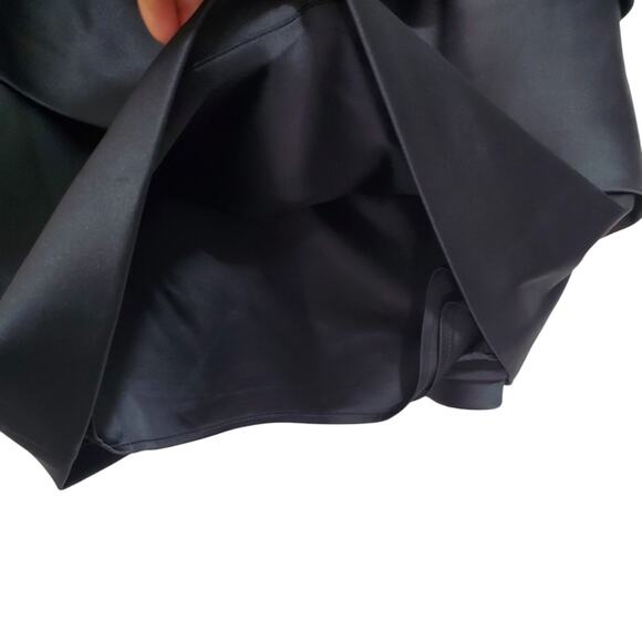 WHBM | Satin Sheen Asymmetrical Layered Strapless Side Flare Pencil Dress - Picture 5 of 7